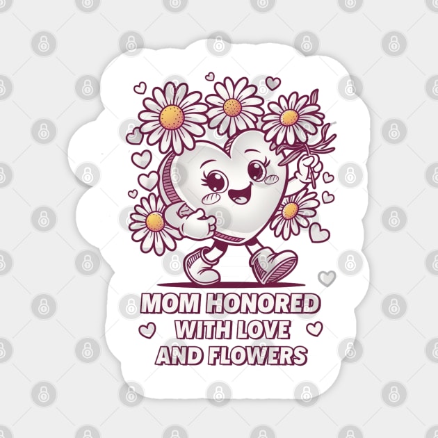 mom honored buy kids with love and flowers Sticker by Rox